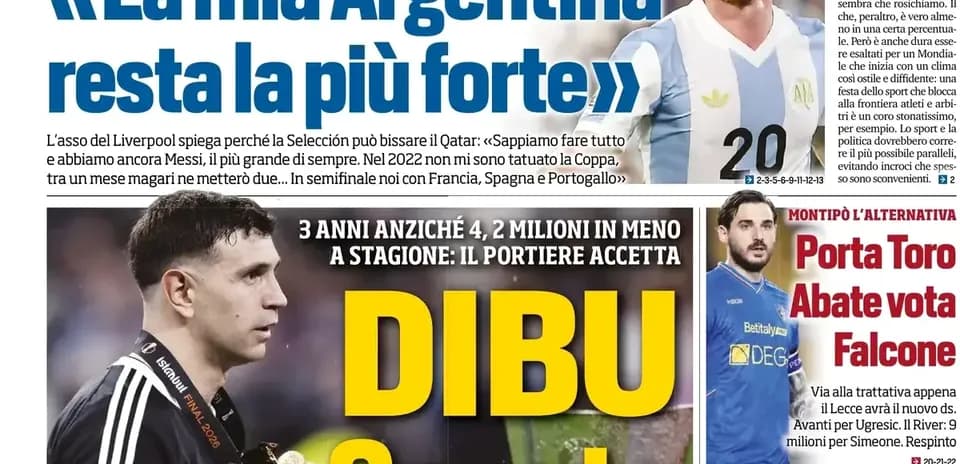 Titulares de prensa sobre Argentina y jugadores destacados