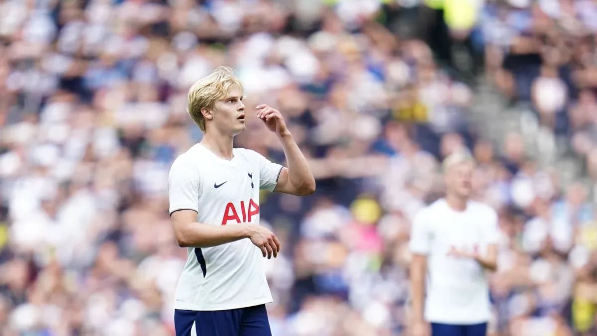 Jugador de Tottenham en el campo durante el partido