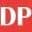 Logo de DP en fondo rojo