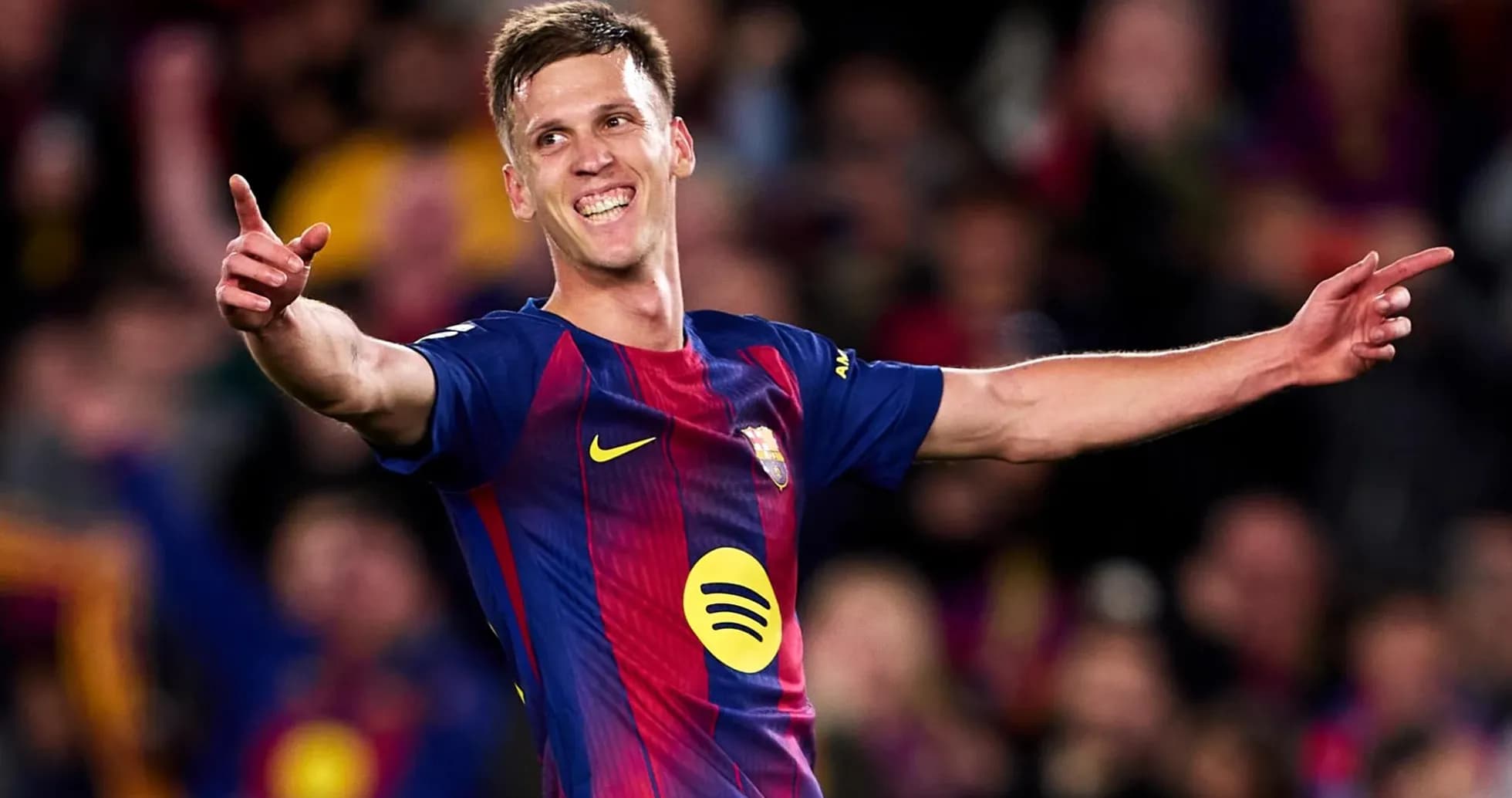 Jugador de Barcelona celebrando un gol
