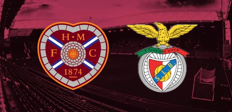 Logos de Benfica y Heart Of Midlothian