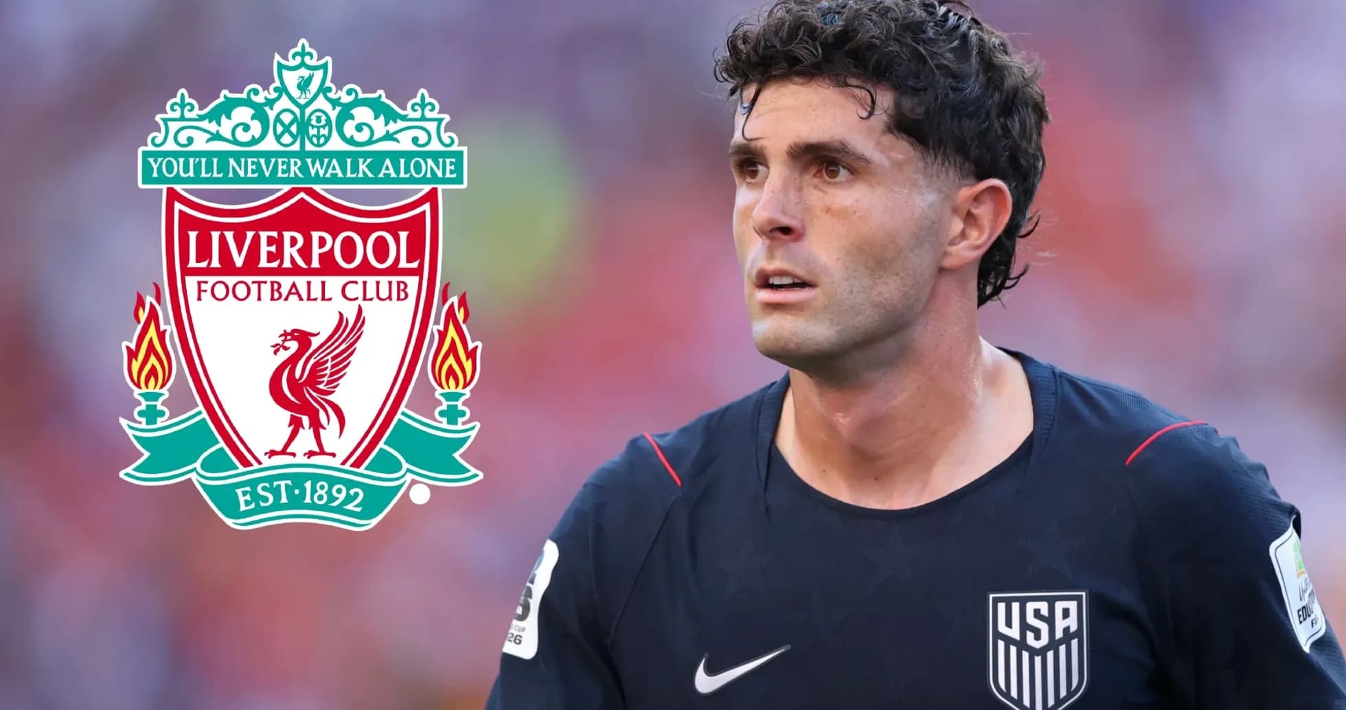 Jugador de Estados Unidos con logo de Liverpool