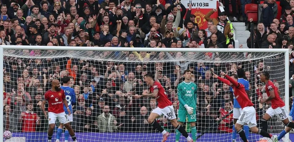 Celebración de los jugadores del Manchester United