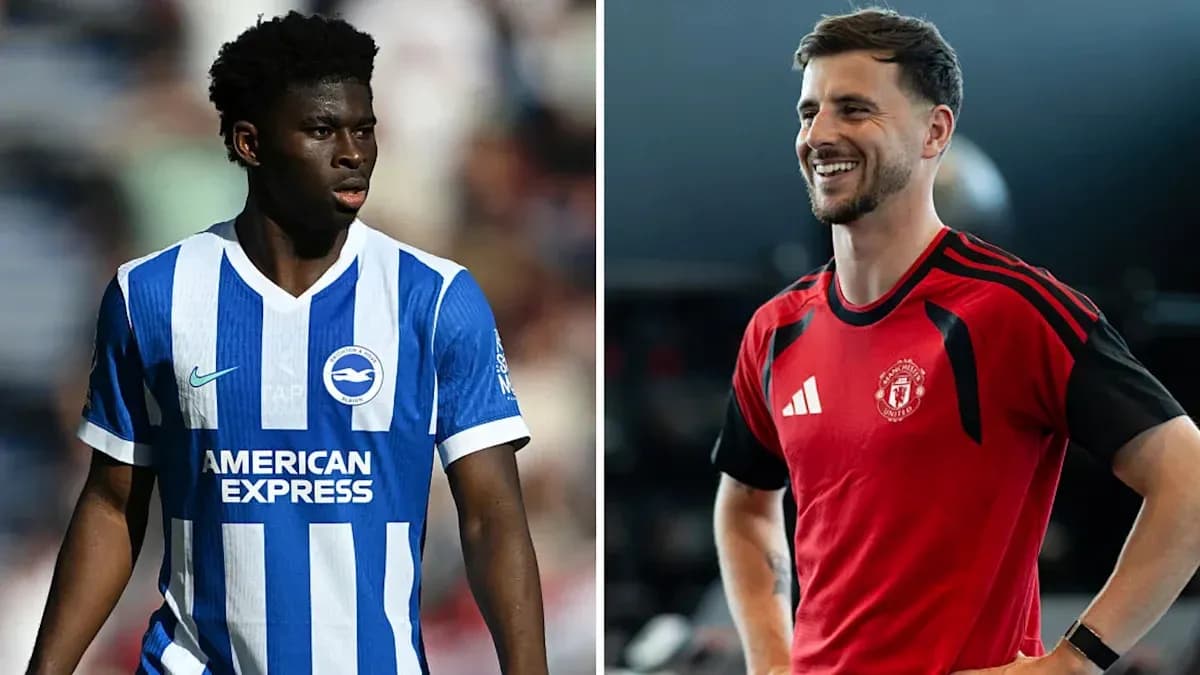 Jugadores de Brighton y Manchester United en acción