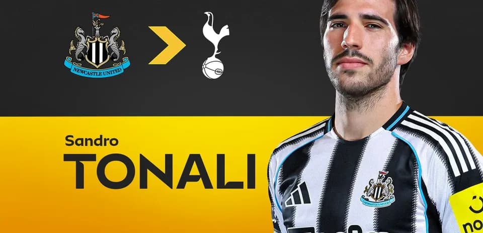 Sandro Tonali con camiseta de Newcastle United