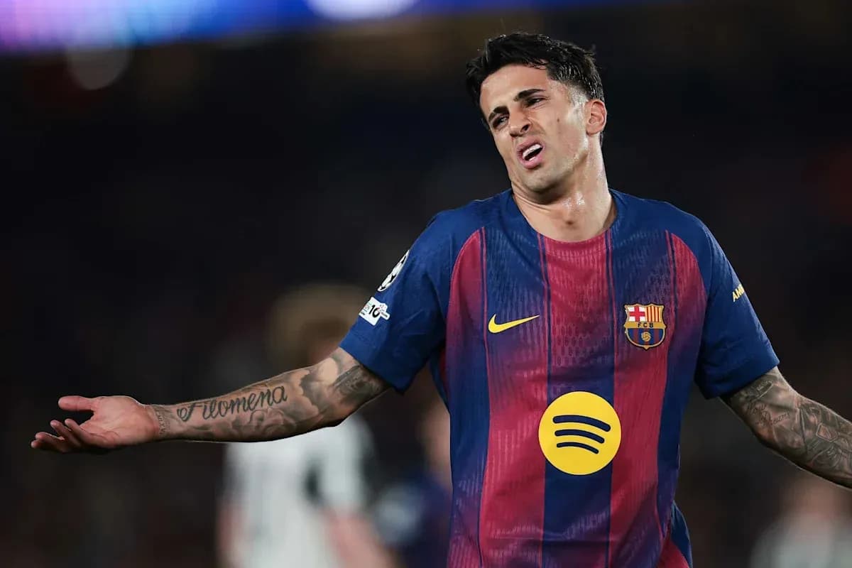 Jugador de Barcelona gesticulando durante el partido