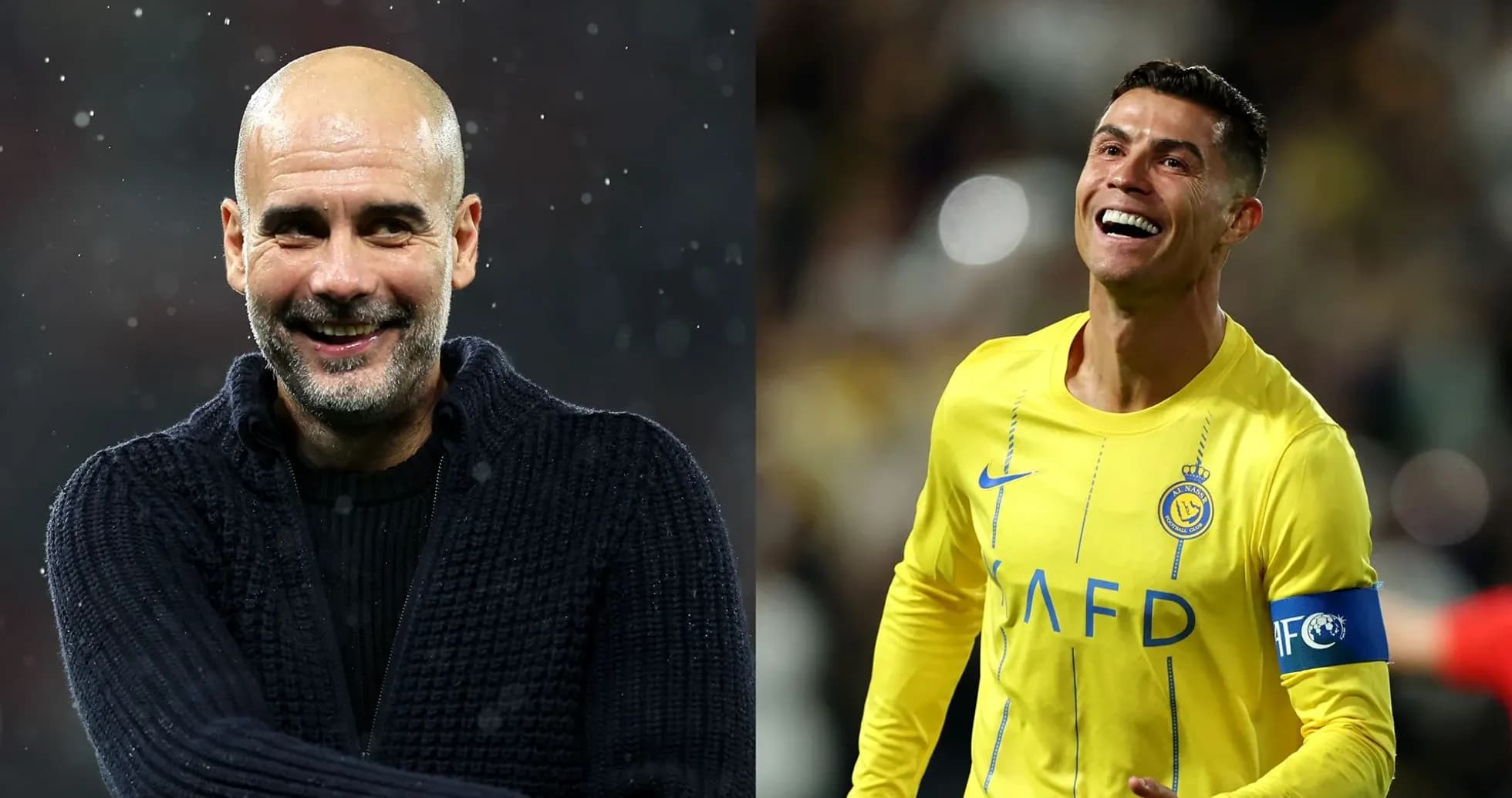 Pep Guardiola y Cristiano Ronaldo en eventos deportivos