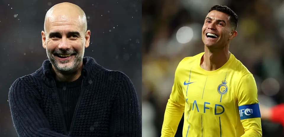 Pep Guardiola y Cristiano Ronaldo en eventos deportivos