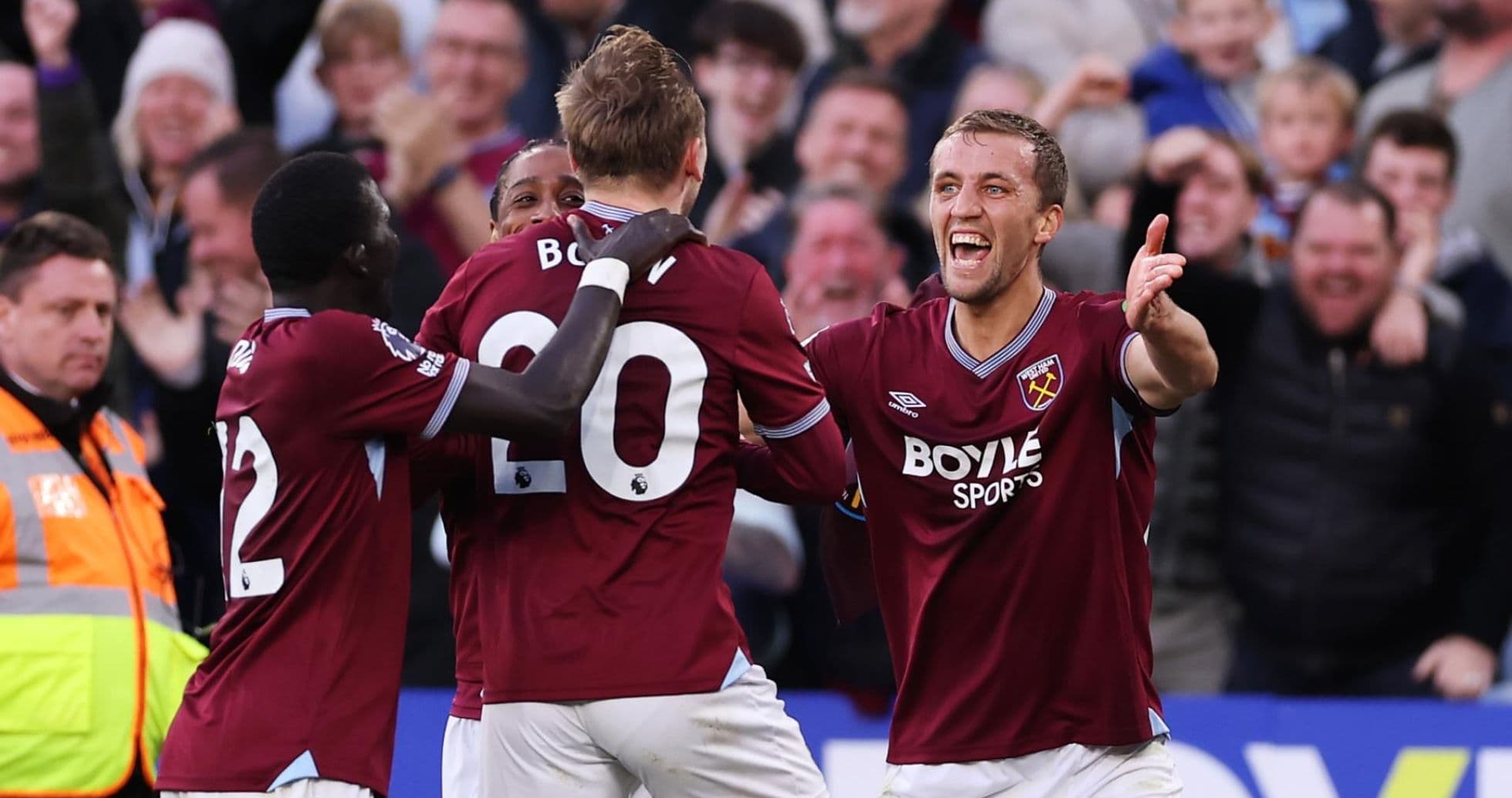 Jugadores del West Ham celebrando un gol