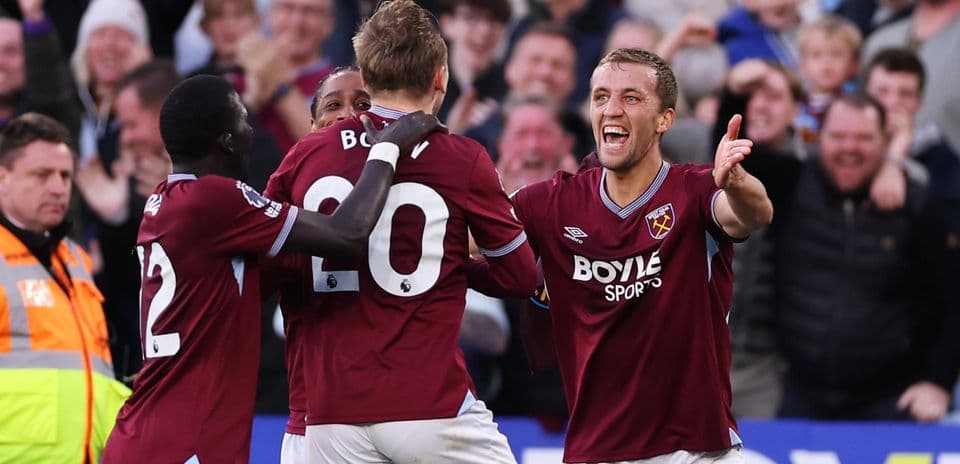 Jugadores del West Ham celebrando un gol