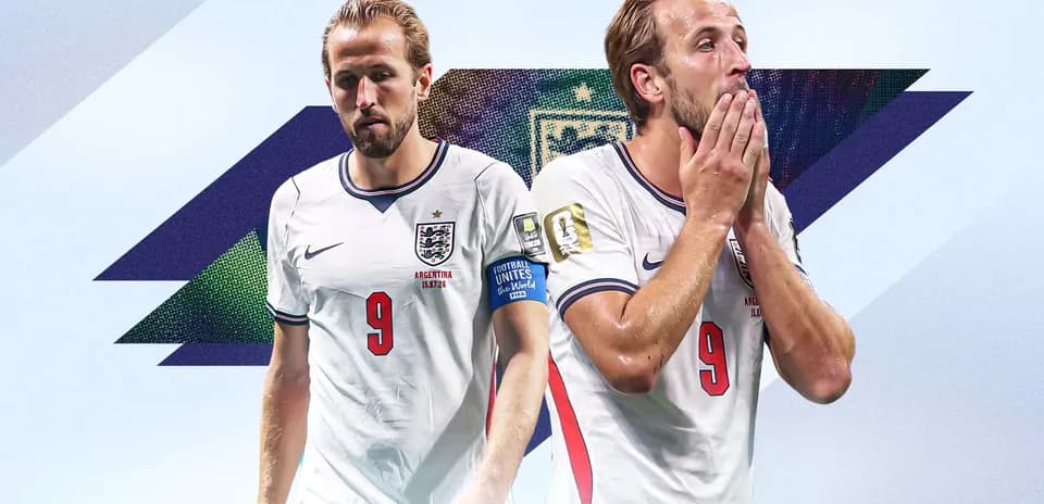 Harry Kane en camiseta de Inglaterra durante el partido