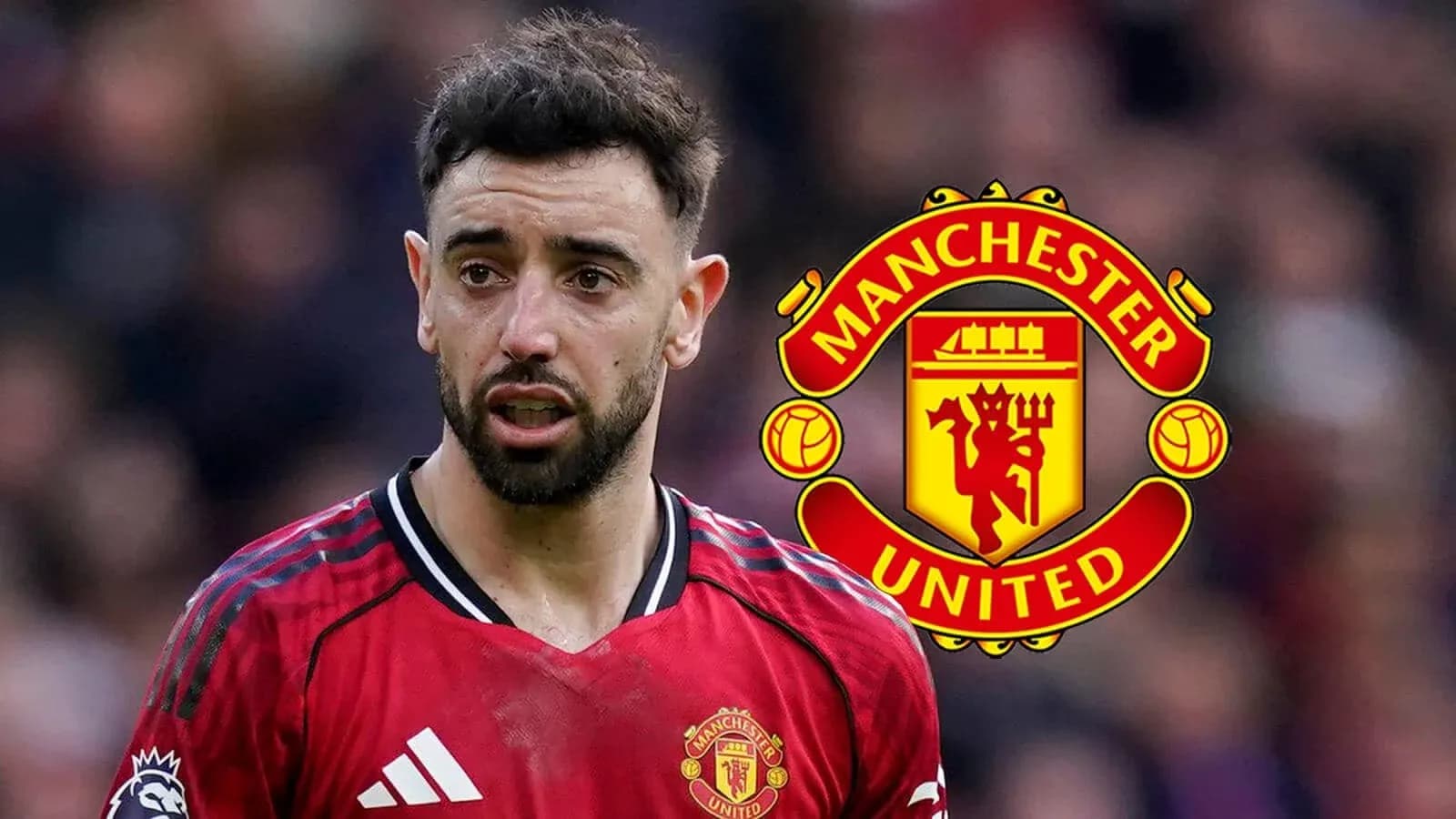 Bruno Fernandes en uniforme de Manchester United