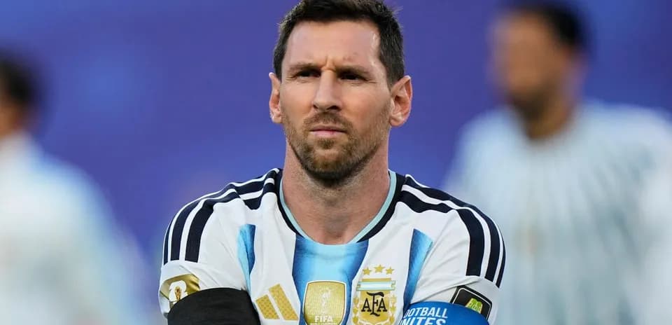 Jugador argentino en la ceremonia de inicio del partido