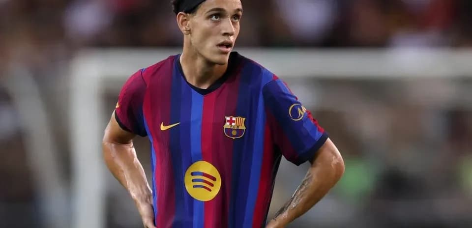 Jugador de Barcelona en el campo durante partido