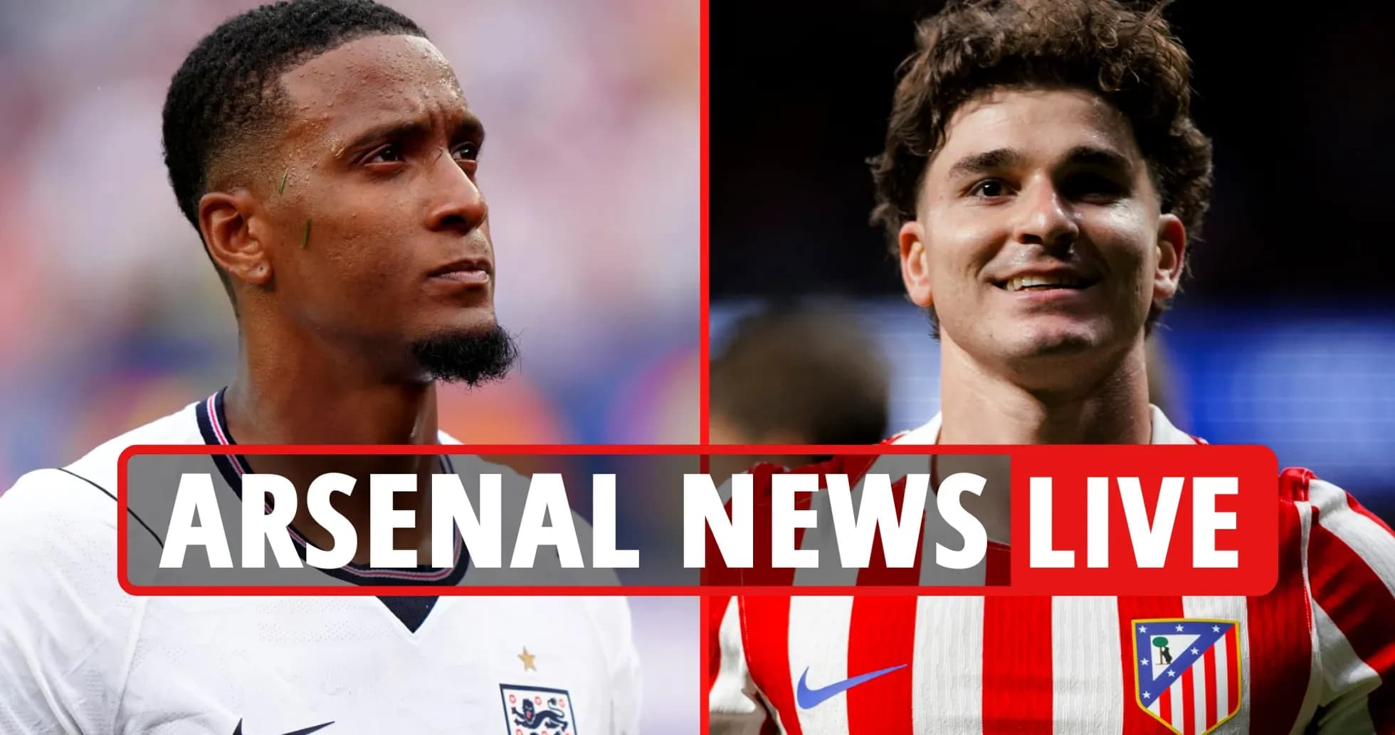 Jugadores de Inglaterra y Atlético de Madrid en acción