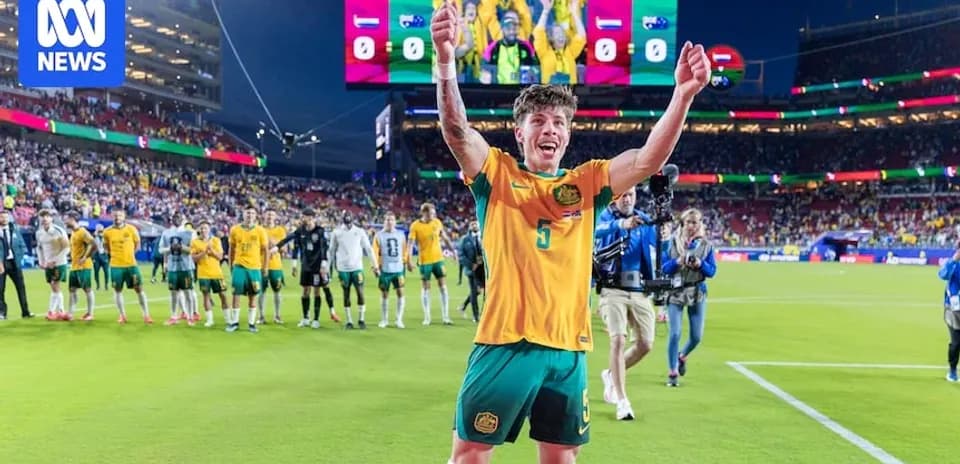 Jugador australiano celebrando tras el partido