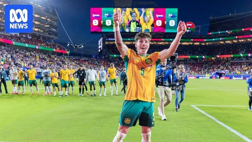Jugador australiano celebrando tras el partido
