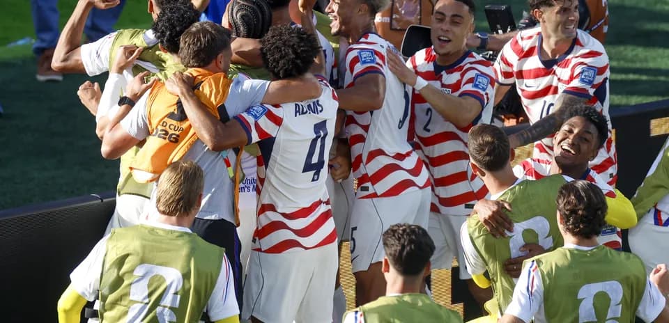Celebración del equipo de EE. UU. en el Mundial