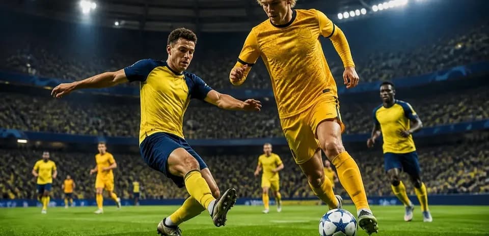 Jugadores compitiendo por el balón en el partido