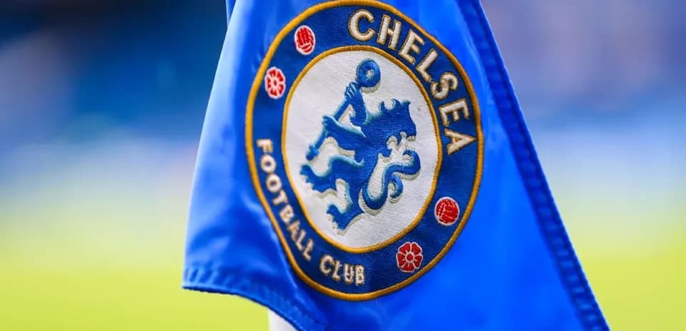 Bandera con el escudo del Chelsea Football Club