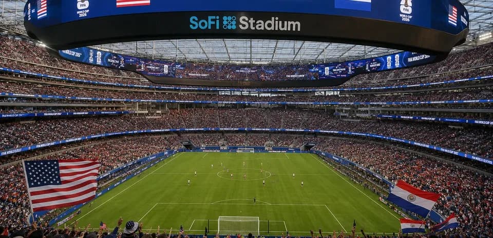 Estadio lleno durante el partido USA vs Paraguay