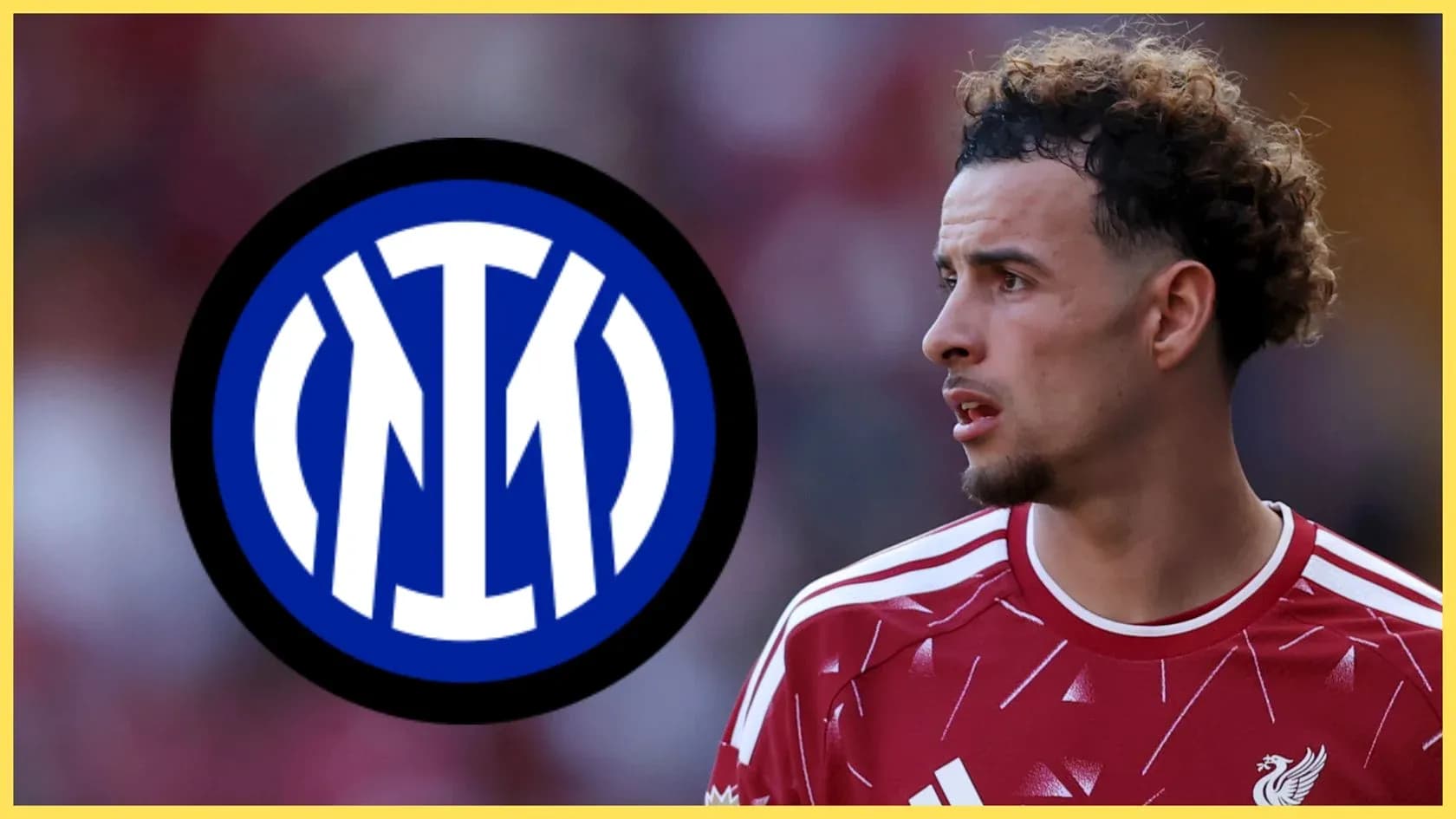 Jugador con camiseta de Liverpool y logo de Inter