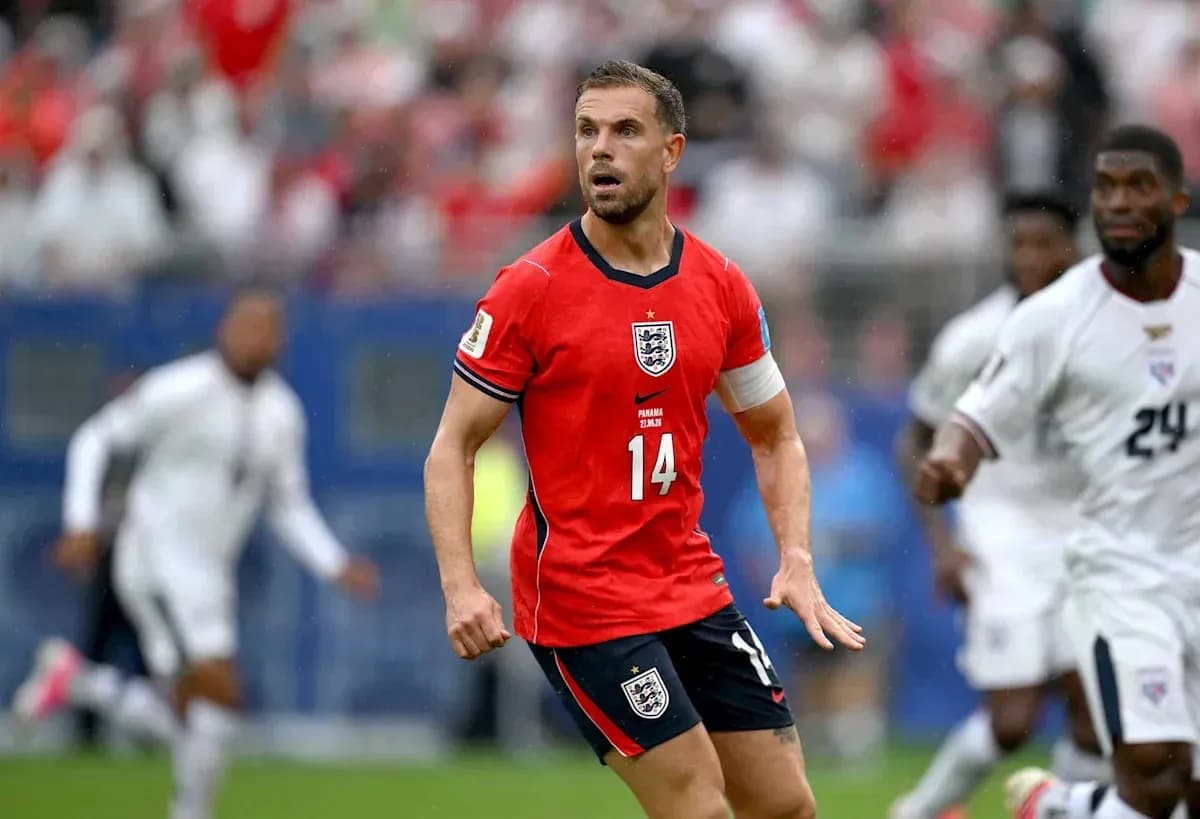 Jugador de Inglaterra en acción durante un partido
