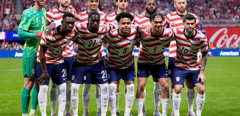 Jugadores de Estados Unidos en alineación