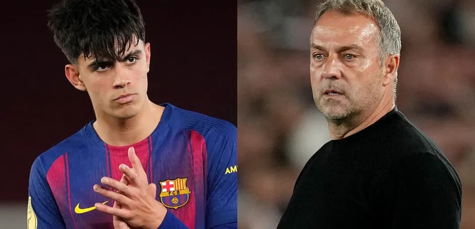 Jugador de Barcelona y entrenador en el partido