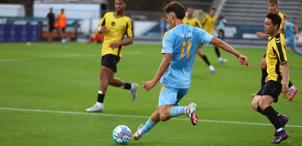Jugador de Sporting JAX en acción contra Charleston Battery