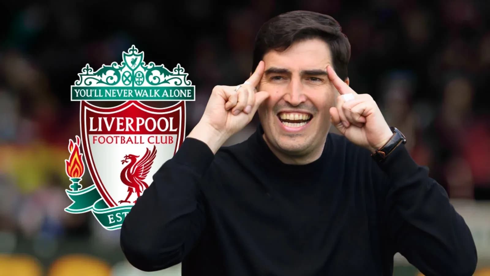 Entrenador de Liverpool gesticulando en el campo