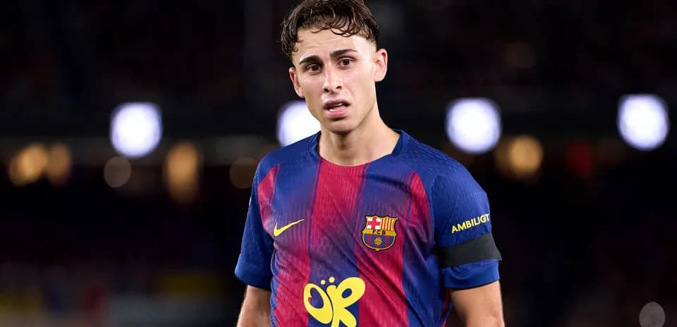 Jugador del FC Barcelona en el campo de juego