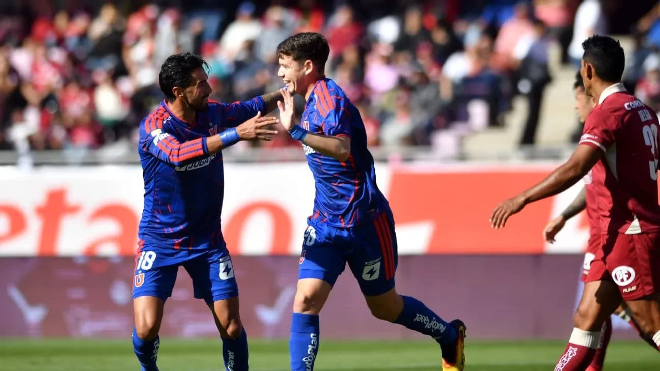 Celebración de goles de Universidad de Chile
