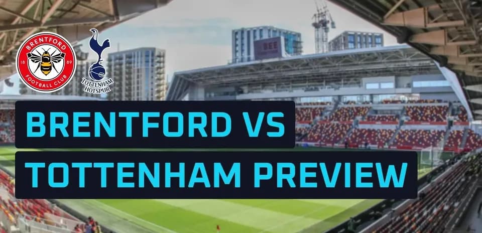 Estadio con logos de Brentford y Tottenham