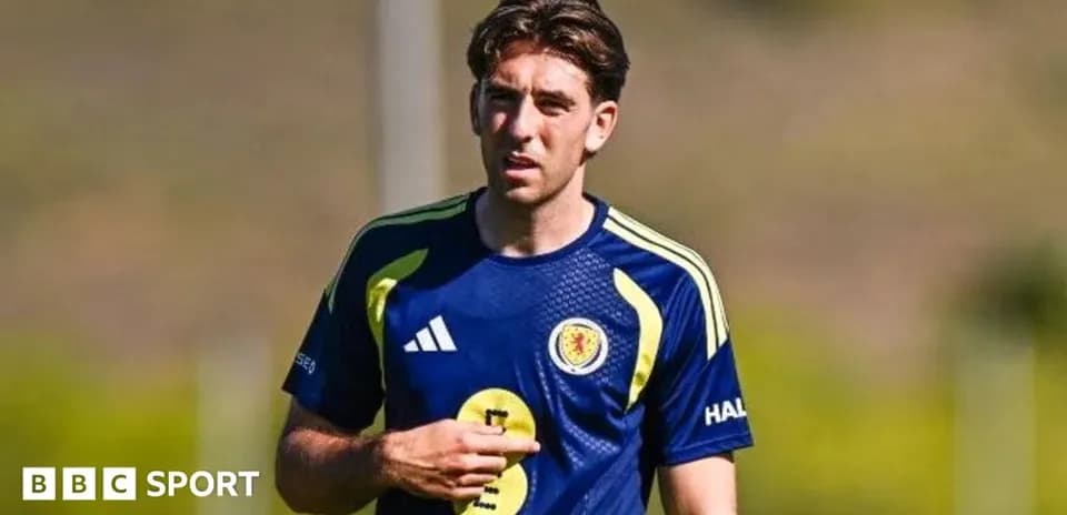 Jugador de Escocia durante sesión de entrenamiento