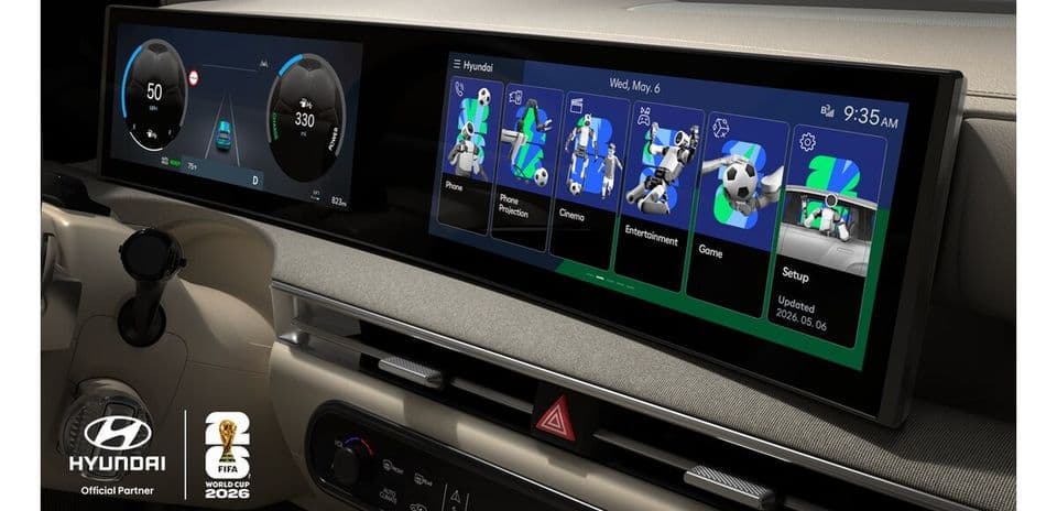 Pantalla de control de automóvil con aplicaciones deportivas