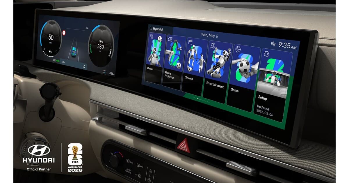 Pantalla de control de automóvil con aplicaciones deportivas