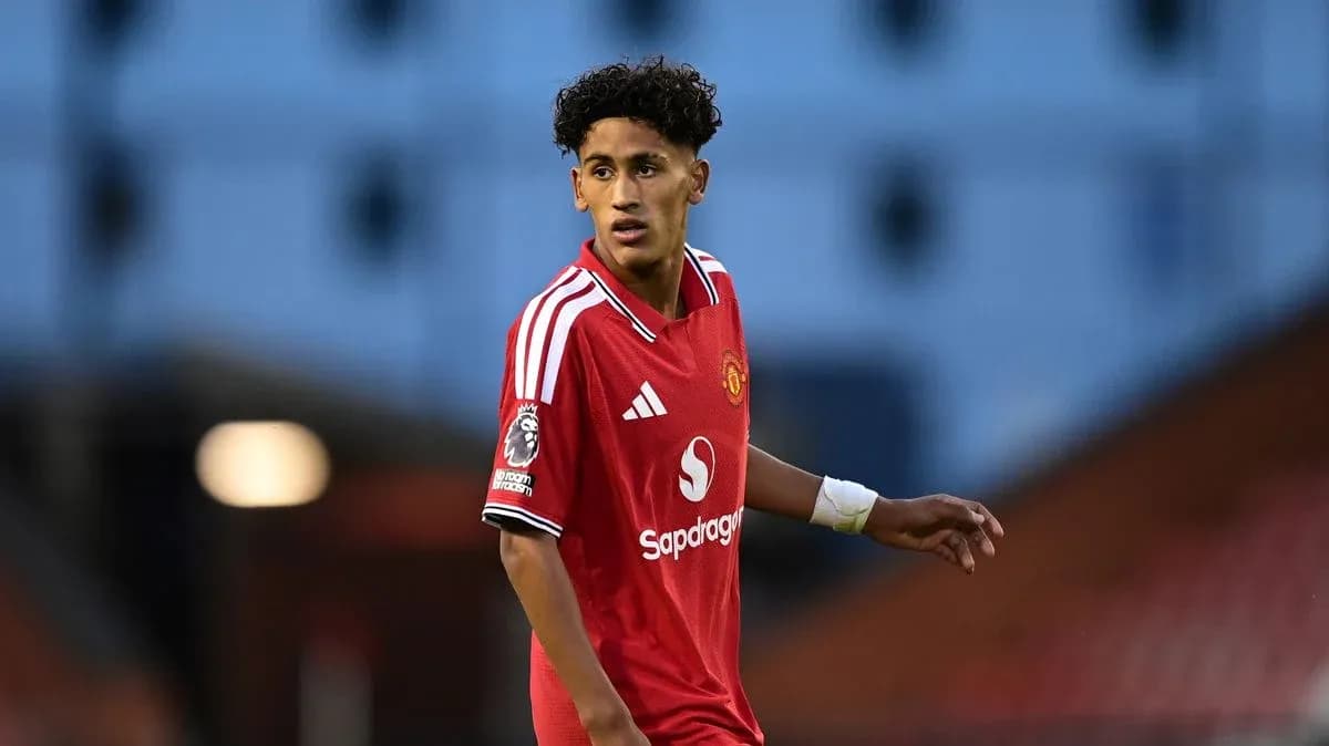 Jugador de Manchester United en el campo de juego