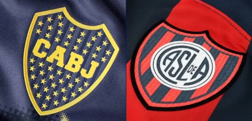 Escudos de Boca Juniors y San Lorenzo