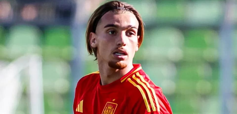 Jugador de España en acción durante el partido