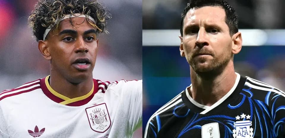 Jugadores de España y Argentina en un partido