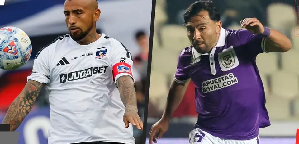 Arturo Vidal y jugador de Concepción en acción