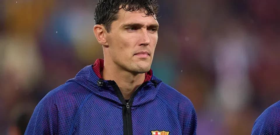 Jugador de Barcelona en la cancha antes del partido