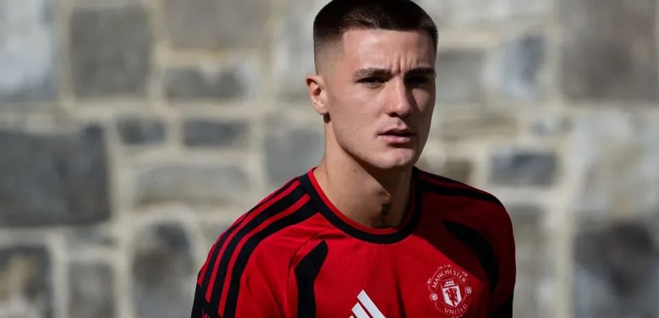 Jugador de Manchester United en sesión de entrenamiento