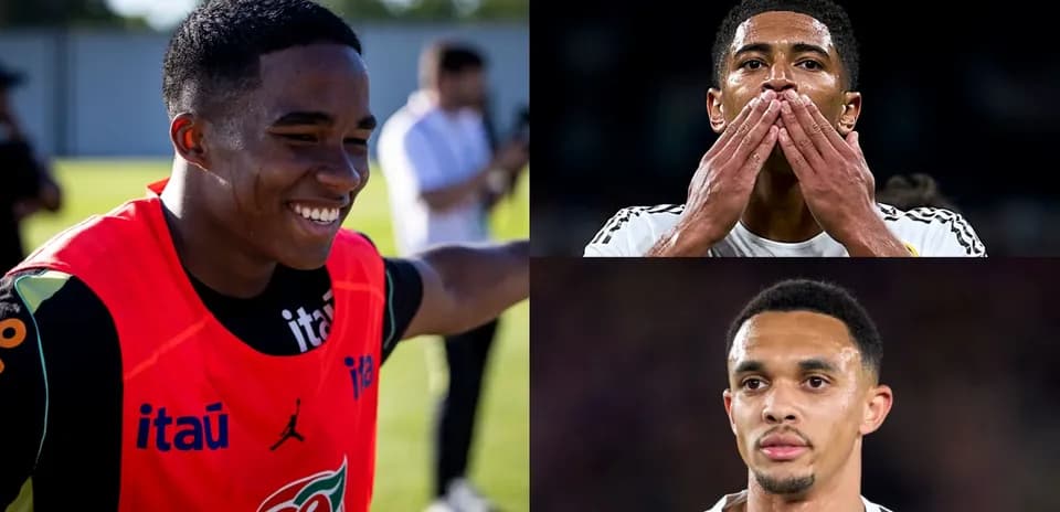 Tres jugadores de fútbol en diferentes acciones
