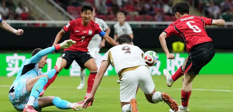Acción del partido entre Corea del Sur y República Checa