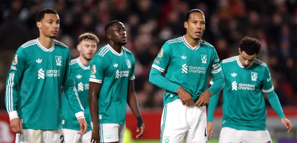 Jugadores de Liverpool durante un partido