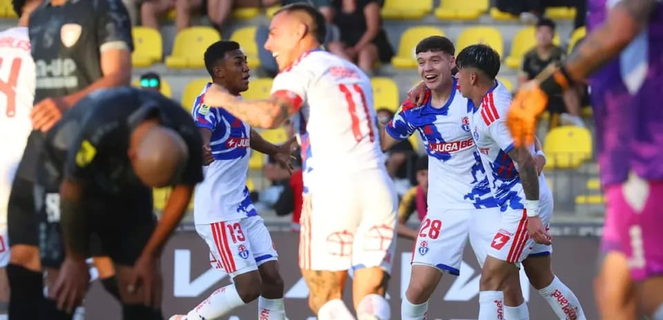 Celebración de jugadores de Universidad de Chile