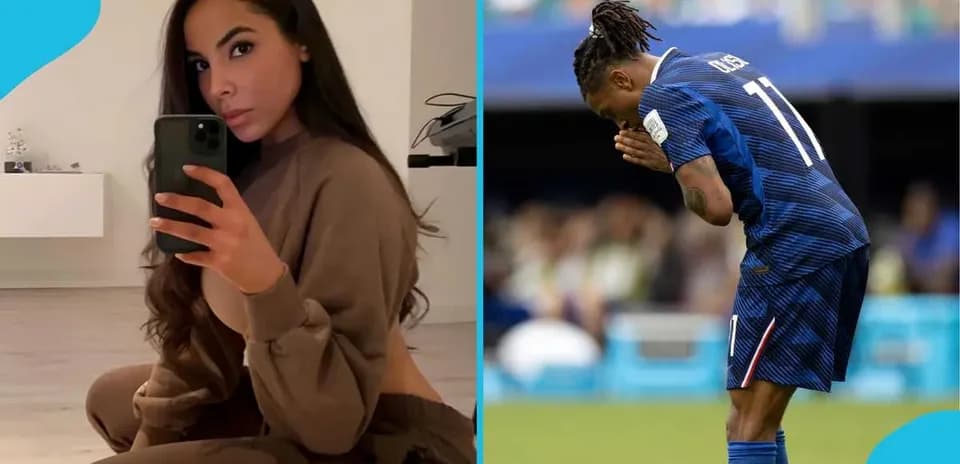 Persona tomando una selfie y jugador de fútbol en acción
