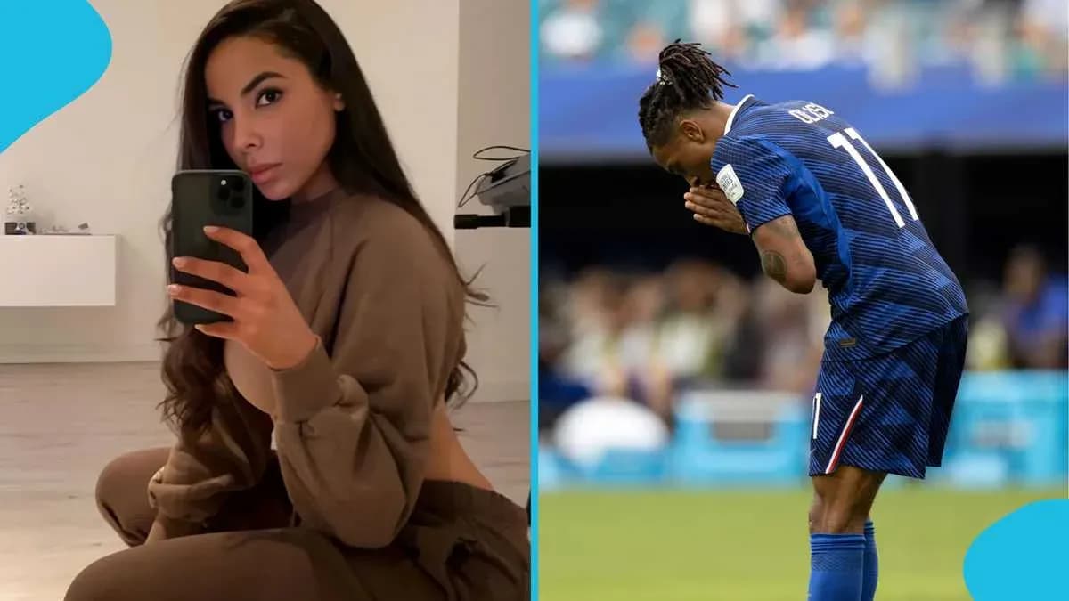 Persona tomando una selfie y jugador de fútbol en acción